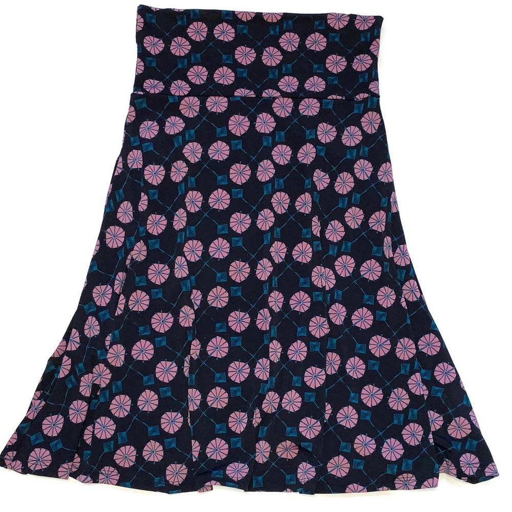 Lularoe Skirt Azure Multicolor Floral Print XS NWT